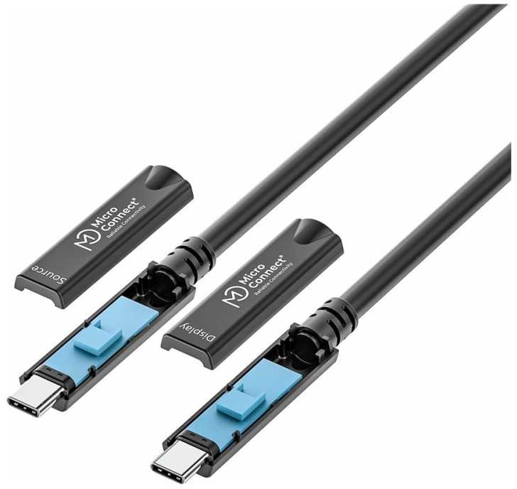 Kabelis USB MicroConnect USB-C – USB-C 5 m Juodas (Premium Optic Fiber USB-C 3.2)