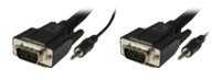 Kabelis MicroConnect D-Sub (VGA) - D-Sub (VGA) + Jack 3.5mm 10m juoda (MONGG10BMJ)