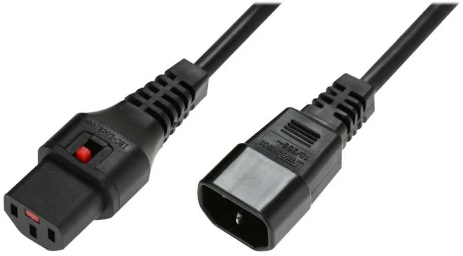 MicroConnect IEC LOCK C13–C14 maitinimo laidas