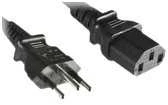 MicroConnect C13 maitinimo laidas - Brazilija, 1,8 m, juoda (PE010418BRAZIL)