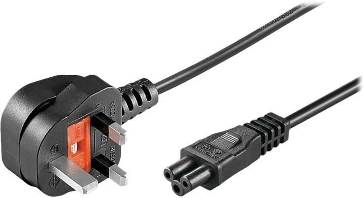 MicroConnect maitinimo laidas UK - C5 0,5m Juodas