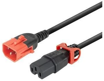 MicroConnect Powercord C14 IEC Lock+ Dual maitinimo kabelis