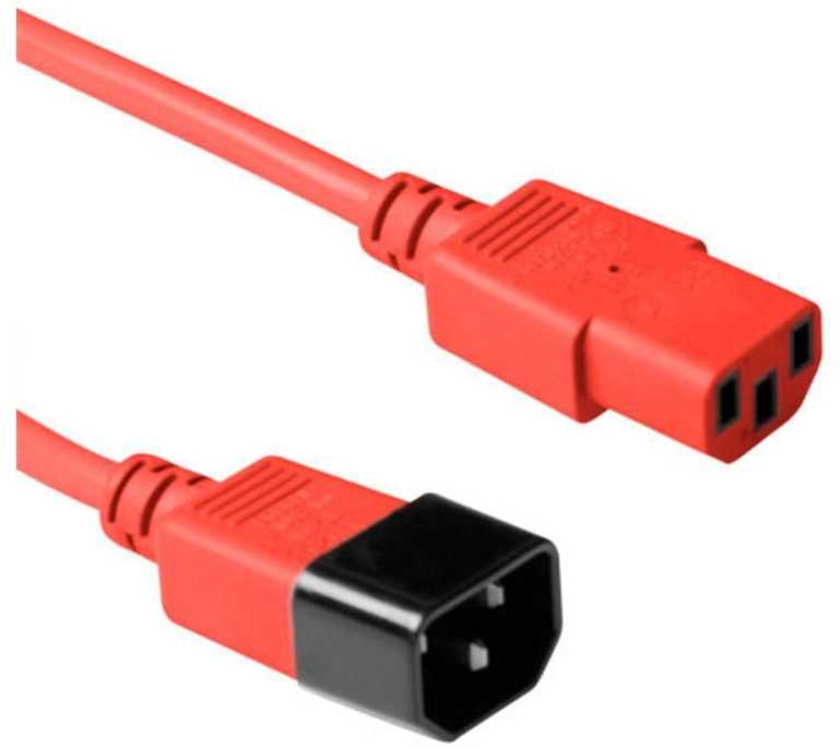 Maitinimo kabelis MicroConnect „Microconnect PE1413R09“ maitinimo kabelis Raudonas 0,9 m C13 skydelis C14 skydelis