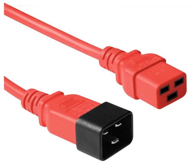 Maitinimo kabelis MicroConnect „Microconnect PE2019R18“ maitinimo kabelis raudonas 1,8 m C20 skydelis C19 skydelis