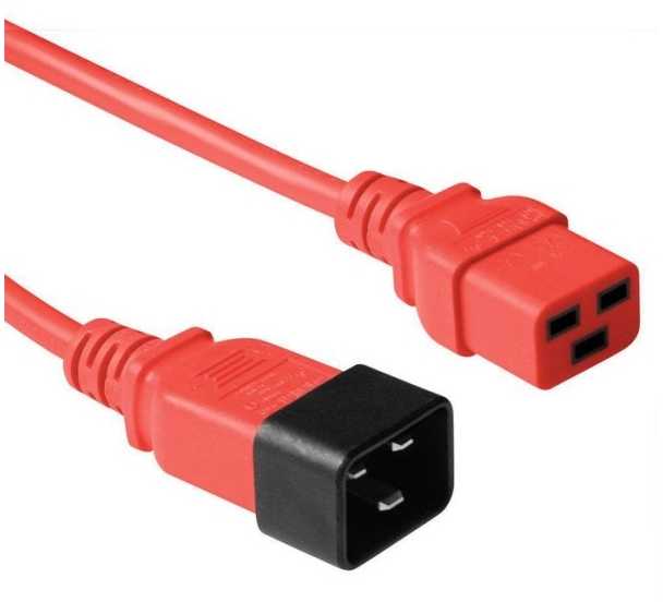 Maitinimo kabelis MicroConnect „Microconnect PE2019R18“ maitinimo kabelis raudonas 1,8 m C20 skydelis C19 skydelis