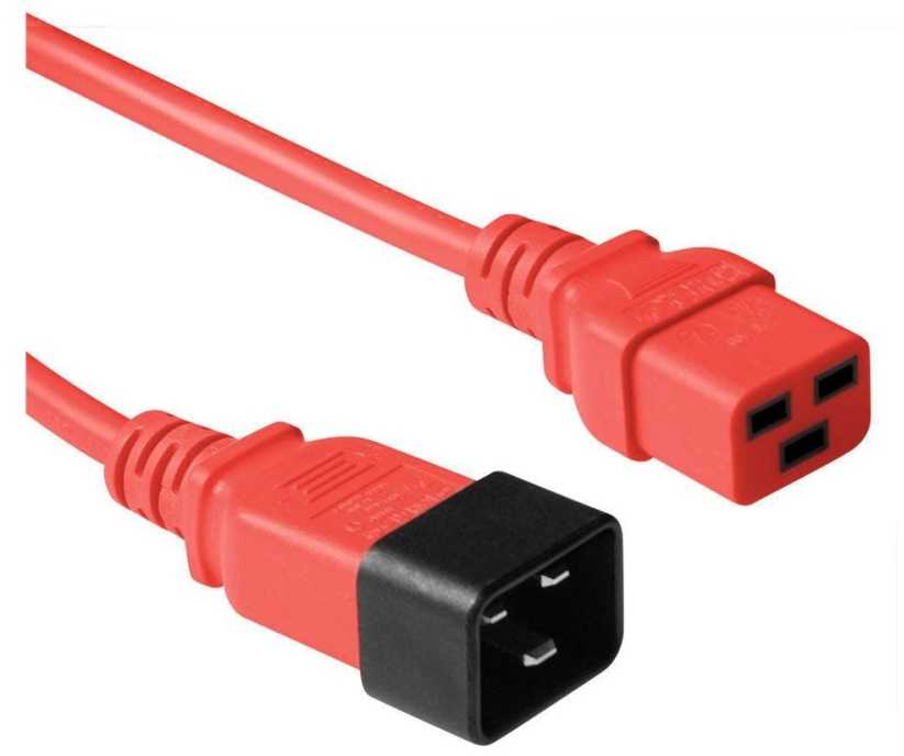 Maitinimo kabelis MicroConnect PE2019R09 maitinimo kabelis raudonas 0,9 m C20 panelis C19 panelis