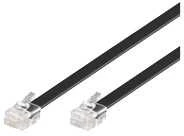 „MicroConnect“ jungiamasis laidas RJ12 6C6P, juodas, 10m (MPK110B)