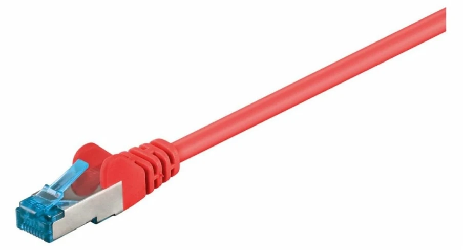 MicroConnect Digitus CAT 6A S/FTP tinklo kabelis, 0,5 m, Cat6a, S/FTP (S-STP), RJ-45, RJ-45, raudonas