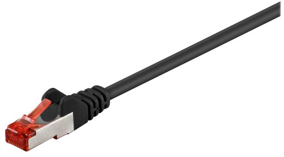 MicroConnect RJ-45 / RJ-45 Cat.6 S / FTP Juodas 0,25 m (SSTP60025S)