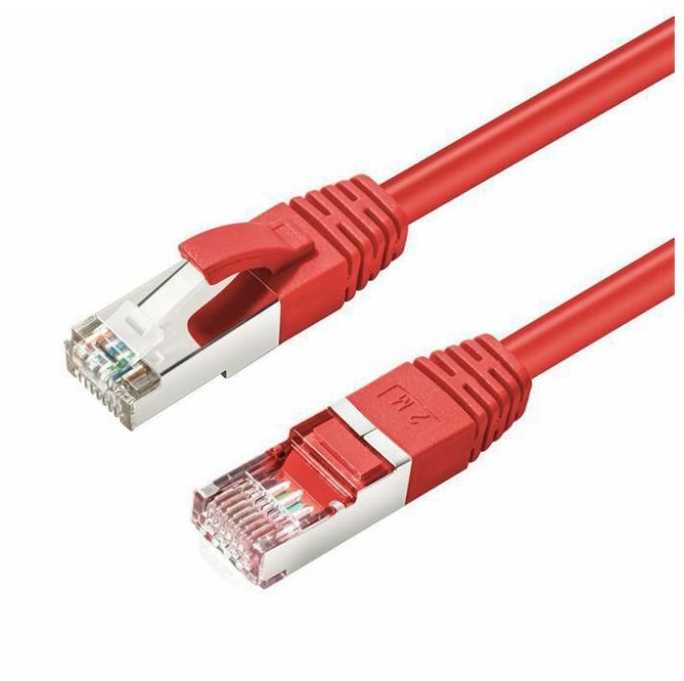 MicroConnect SSTP CAT6 50M Raudona LSZH