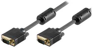 GEMBIRD CC-PPVGA-10-B Gembird VGA HD15m/HD15m dvigubai ekranuotas su 2 feritais 10ft juodas