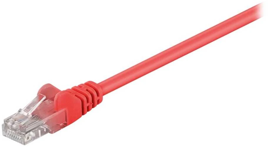 MicroConnect RJ-45 / RJ-45 kat.5e U / UTP Raudona 0,25 m (B-UTP50025R)