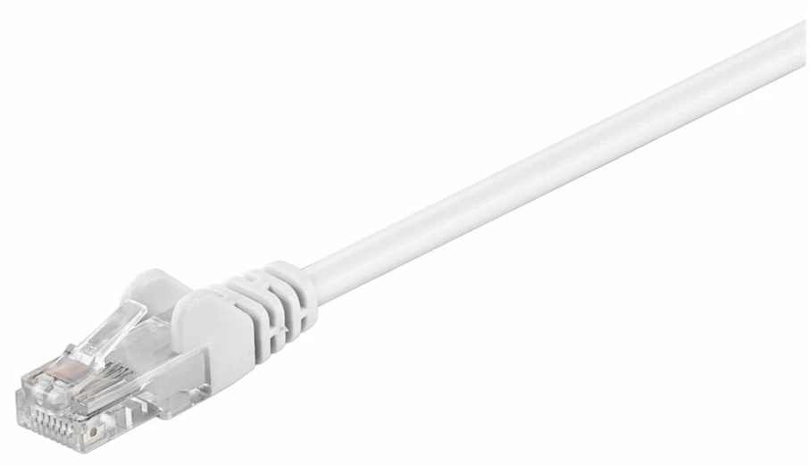 „MicroConnect U/UTP CAT5e 3M Baltas PVC“ (B-UTP503W)