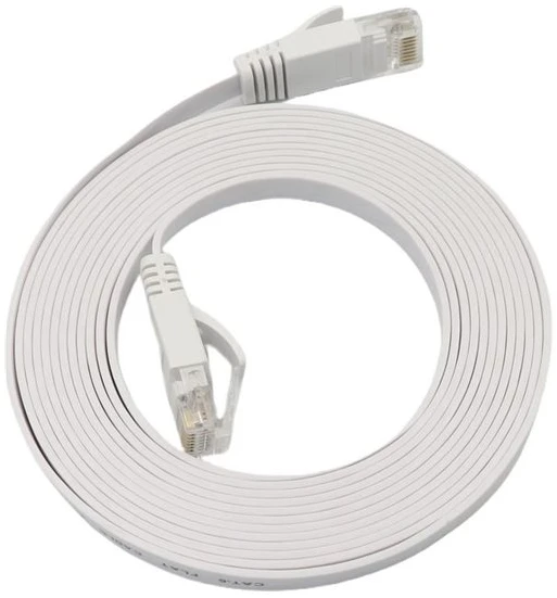 MicroConnect U/UTP CAT6A 2 m Baltas Flat