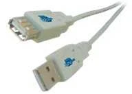 Kabelis USB MicroConnect USB-A - USB-A 1 m Pilka (USBAAF1)