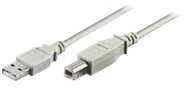 MicroConnect Kabelis MICRO_CONNEC USB TypeA M, USB TypeB M, 1.8m, baltas