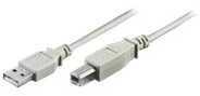 MicroConnect Kabelis DELTACO USB 2.0 "A-B", 1.0m, baltas-juodas / USB-210