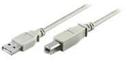 Kabelis USB MicroConnect USB-A - USB-B 5 m Baltas (USBAB5)