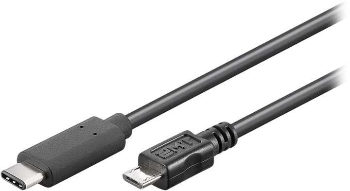 Kabelis USB MicroConnect USB-C - microUSB 1 m Juodas (USB3.1CAMIB1)