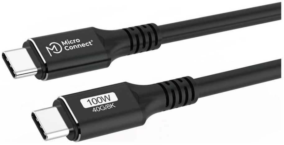 MicroConnect USB4CC015 kabelis USB USB4 Gen 3x2 0,15 m USB C juodas