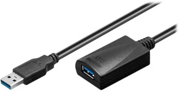 Kabelis USB MicroConnect USB-A - USB-A 10 m Juodas (USB3.0AAF10A)