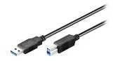 Kabelis USB MicroConnect USB-A - USB-B 3 m Juodas (USB3.0AB3B)