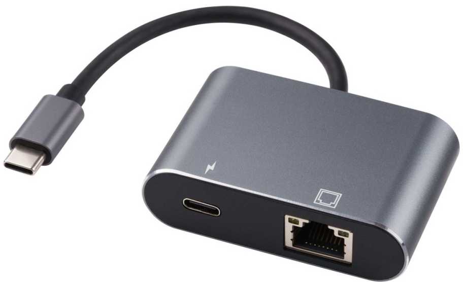 Adapteris USB MicroConnect USB-C - RJ-45 Juodas (USB3.1CETHPDBA)