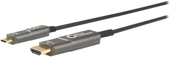 Optinis USB-C į HDMI laidas su metalinėmis jungtimis