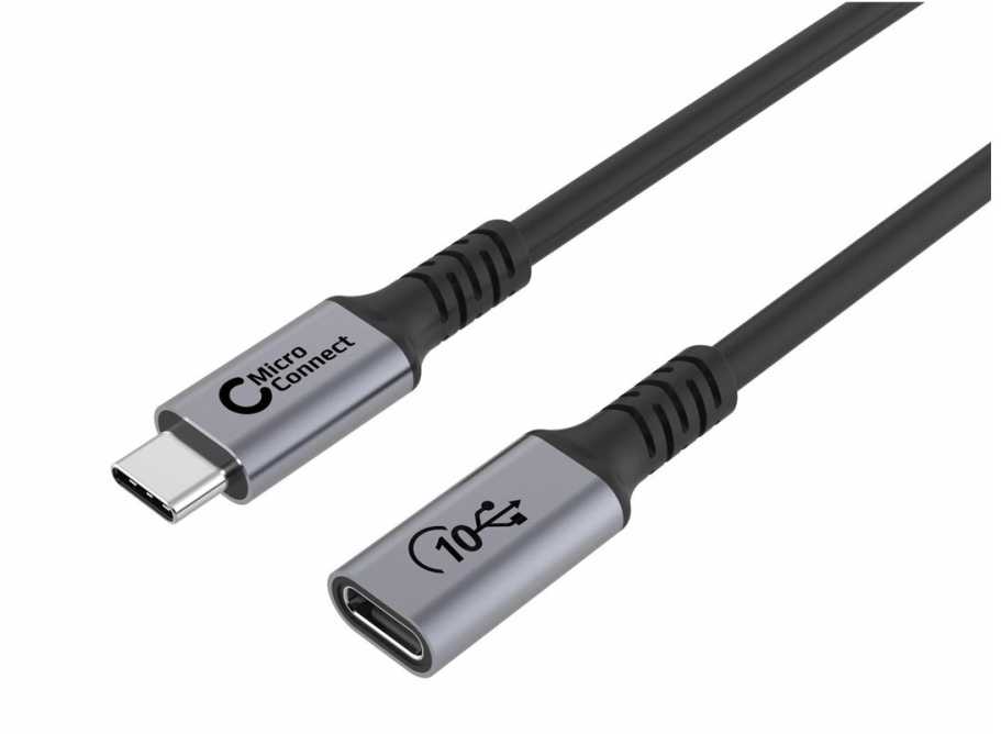 Kabelis USB MicroConnect USB-C - USB-C 0.5 m Juodai-sidabrinė (USB3.2CC05EX)