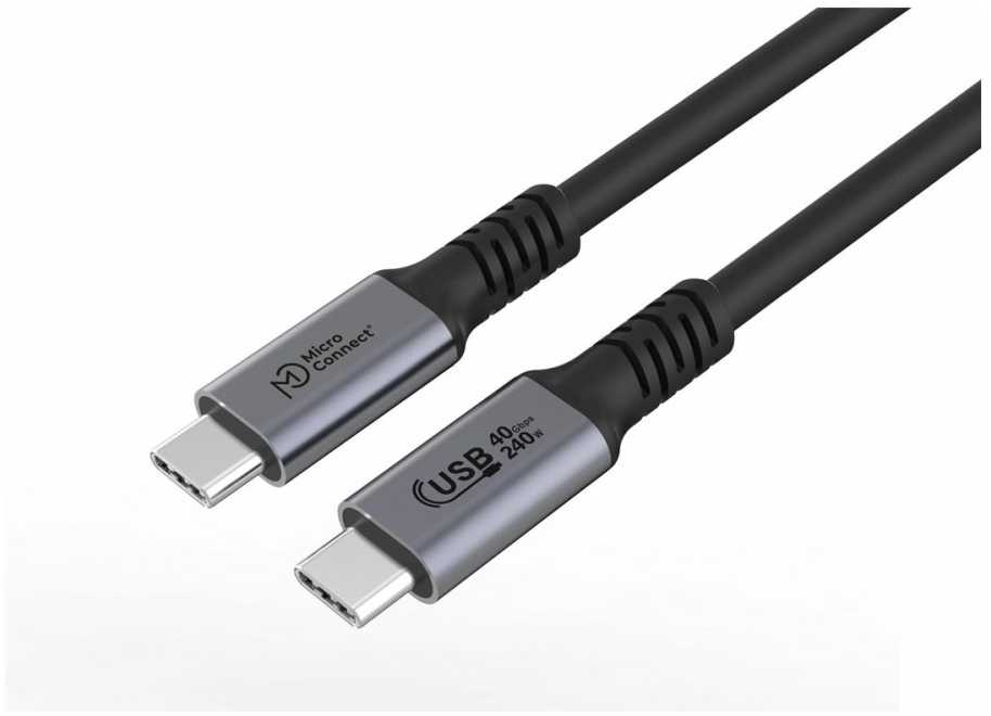 USB kabelis MicroConnect USB-C - USB-C 3m juodas (USB4CC3-240W)