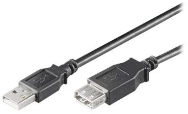 Kabelis USB MicroConnect USB-A - USB-A 0.5 m Juodas (USBAAF05B)