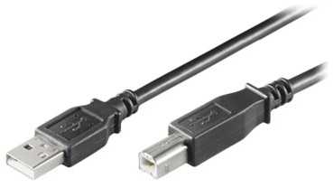 Kabelis USB MicroConnect USB-A - 0.3 m Juodas (USBAB03B)