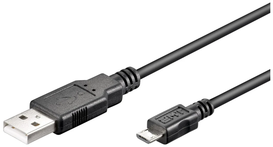 Microconnect USBABMICRO18, 1,8 m, USB A, Micro-USB B, USB 2.0, Juoda
