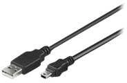 Kabelis USB MicroConnect USB-A - miniUSB 1 m Juodas (USBAMB51)