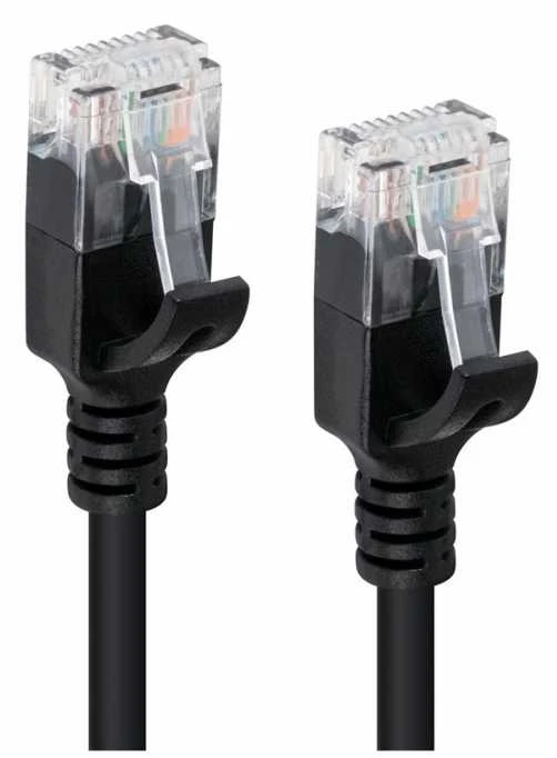 MicroConnect RJ-45/RJ-45 kat.6 U/UTP Juodas 0.15m (V-UTP60015S-SLIM)