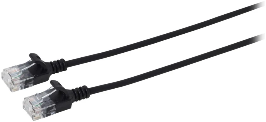 MicroConnect U / UTP CAT6 0.3M Juodas cienki (V-UTP6003S-SLIM)