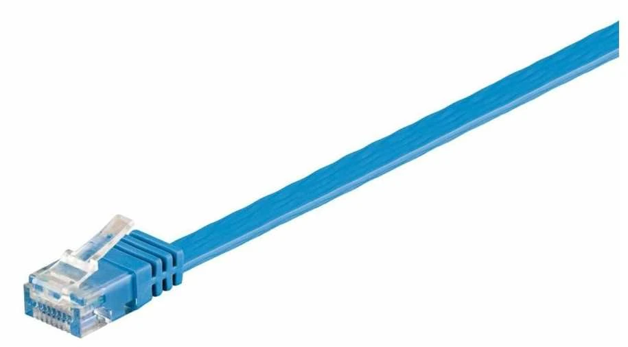 „Microconnect V-UTP601B-FLAT“, 1 m, Cat6, U/UTP (UTP), RJ-45, RJ-45, Mėlynas