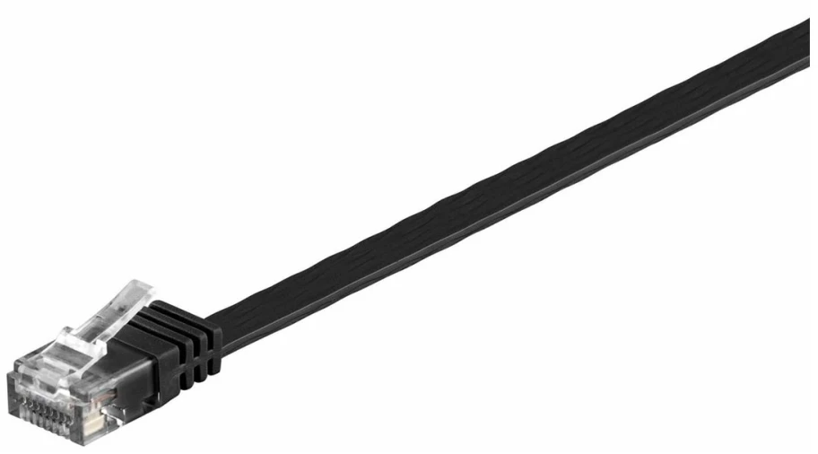 „MicroConnect Cat6 U/UTP“ plokščias tinklo kabelis 5 m Juodas (V-UTP605S-FLAT)