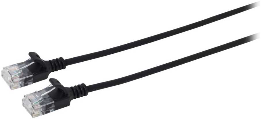 MicroConnect U/UTP CAT6A Slim 3M Juodas