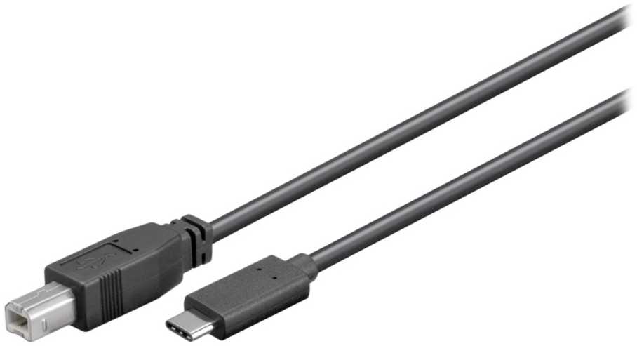 USB kabelis MicroConnect USB-C - USB-B 5 m juodas (USB3.1C2B5)