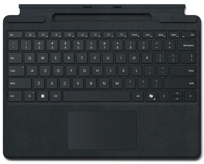 Klaviatūra Microsoft MICROSOFT Surface Pro9/10 Typecover with Slim Pen Storage COMM juodas Italy
