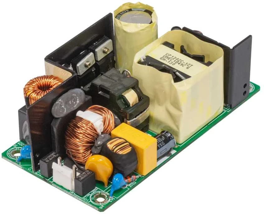 MikroTik UP1302C-12 maitinimo plokštė su elektroniniais komponentais