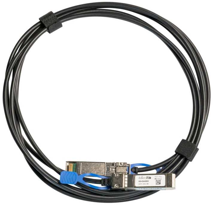 MikroTik Kabelis Direct Attach SFP/SFP+/SFP28 1/10/25G 25 Gbit/s 3m Juodas (XS+DA0003)