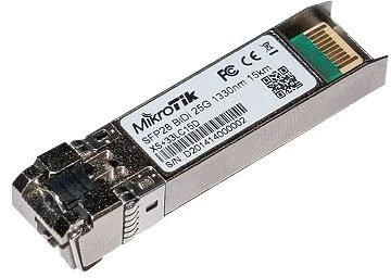 Carruzzo Mikrotik SFP/SFP+/SFP28 BiDi: XS+2733LC15D tinklo siųstuvų-imtuvų modulis Optinis pluoštas 25000 Mbit/ai LC 1330 nm