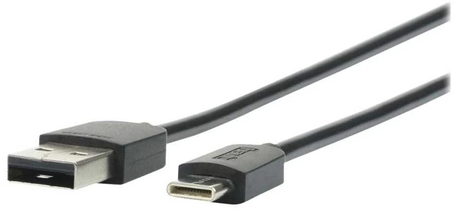 Kabelis USB Mobilis USB-A - USB-C 1 m Juodas (001278)