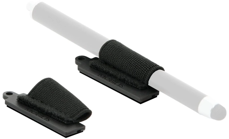 Mobilis PACK OF 10 ADHESIVE UNIVERSAL/STYLUS HOLDER - Juodas