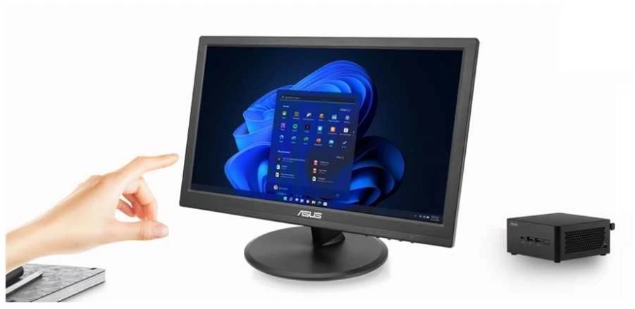 ASUS VT169HE lietimui jautrus monitorius 15.6" IPS WLED FHD 16:9 60Hz 220cd/m2 5ms D-Sub HDMI