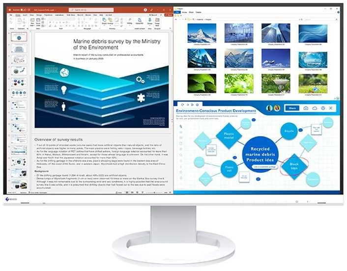Monitorius EIZO FlexScan EV2720S-WT - IPS | 27" | QHD | sRGB 10bit | Pivot | Baltas