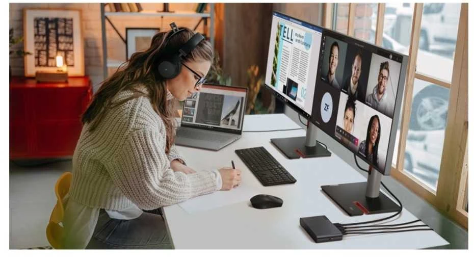 Monitorius - Lenovo ThinkVision P27pz-30 27" 4K Ultra HD Juodas