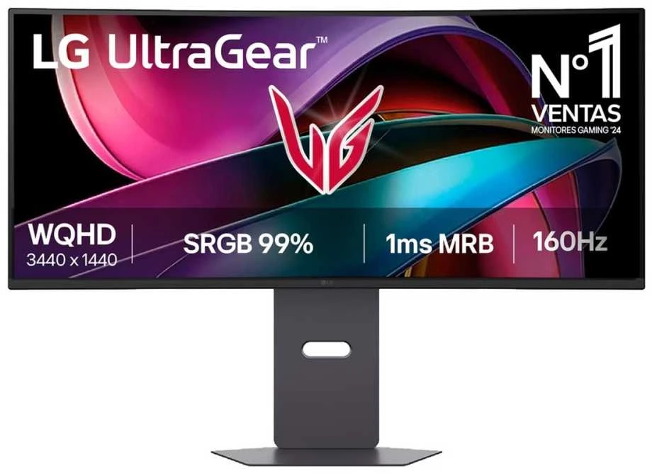Žaidimų monitorius LG UltraGear 34G600A-B, 34" UWQHD (3440x1440) lenktas VA, 21:9, 160Hz, 1ms, HDR10, FreeSync